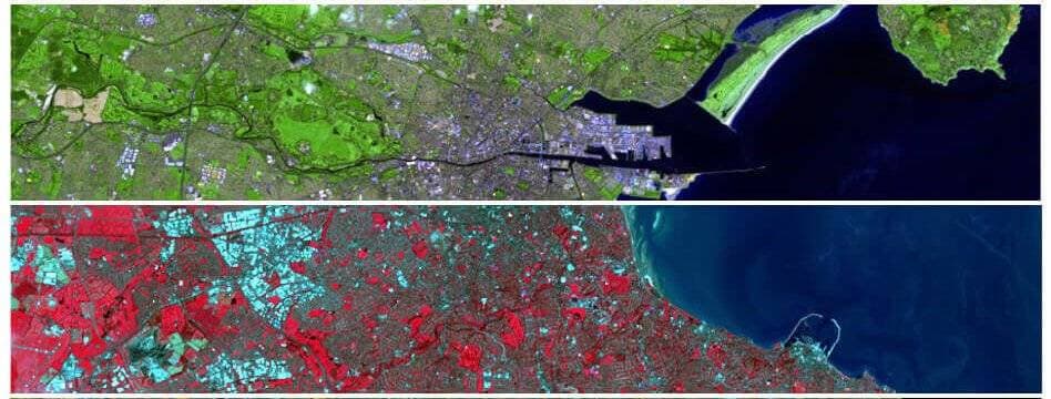 Multispectral Mapping for Crops and Vegetation 2 Typical Landsat multispectral imagery