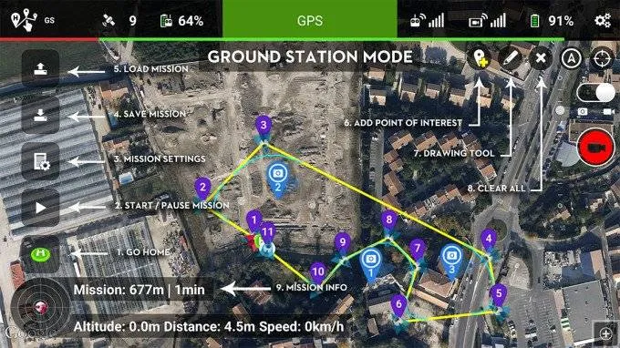 Litchi mission planning