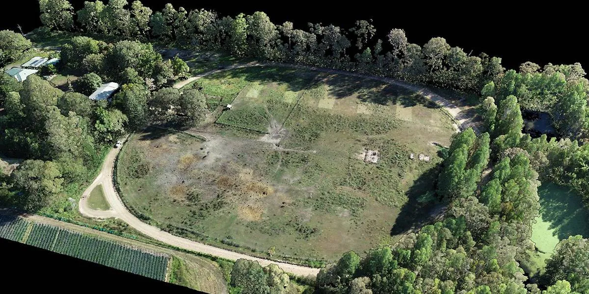 Aerial LIDAR Model of a Property Development Site Vegetation and Infrastructure Mapping