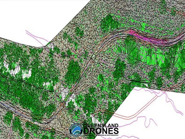 LIDAR Mapping of Rural Road Corridor 4 TiN Mesh model of rural road corridor ground surface derived from LIDAR mapping