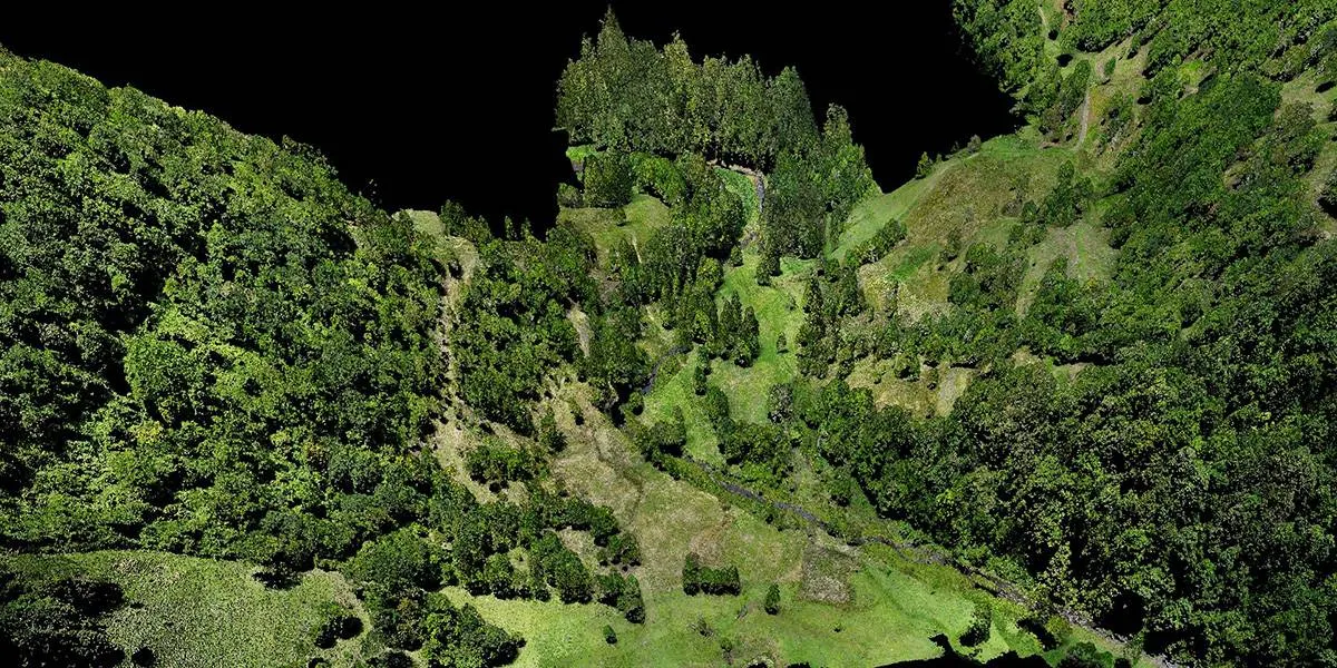 Aerial LIDAR Mapping of a Water Catchment Water Course Mapping Example