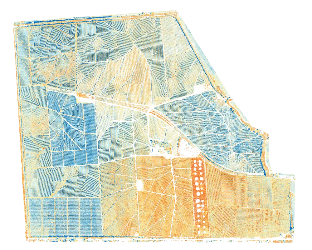 Multispectral map of tree plantation using Micasense Rededge