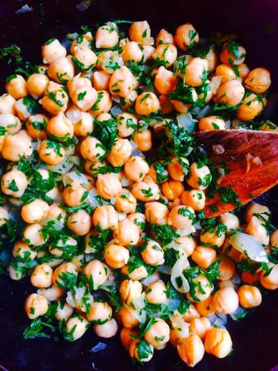 Carrot tops and chick pea salad recipe 1 carrot tops with chickpeas