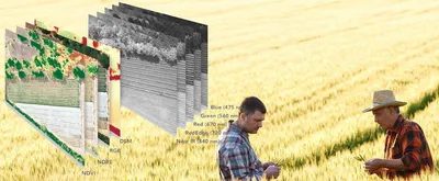 Multispectral mapping analyses crop health across five spectral bands